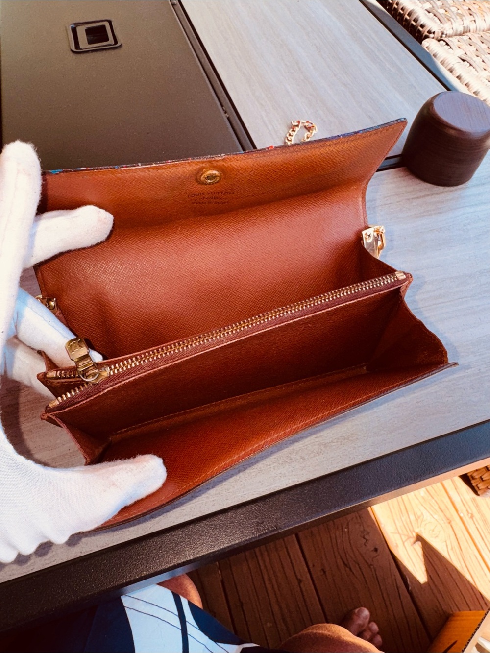 Louis Vuitton, one of a kind reinvented Sarah wallet converted Crossbody vintage - Picture 8 of 15